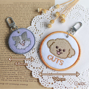 [Dog-貴婦 Poodle] 客製化電繡寵物名牌 Customized Pet's Badge